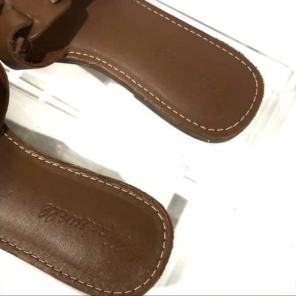 Madewell The Boardwalk Fisherman Slide Mule Flat Tan Leather Sandals Size 6.5 - Picture 6 of 10